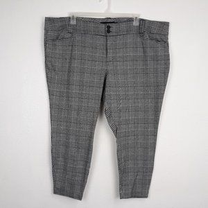 Torrid Women's Pants Plus Size 26 Black/White Houndstooth Print 2-Button Stretch